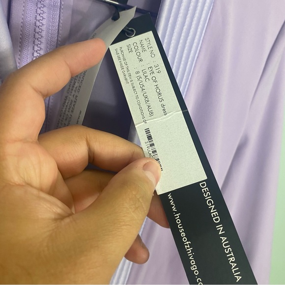 Zhivago Eye Of Horus Lilac Purple Midi Dress Size 4 Or Small - Picture 4 of 9